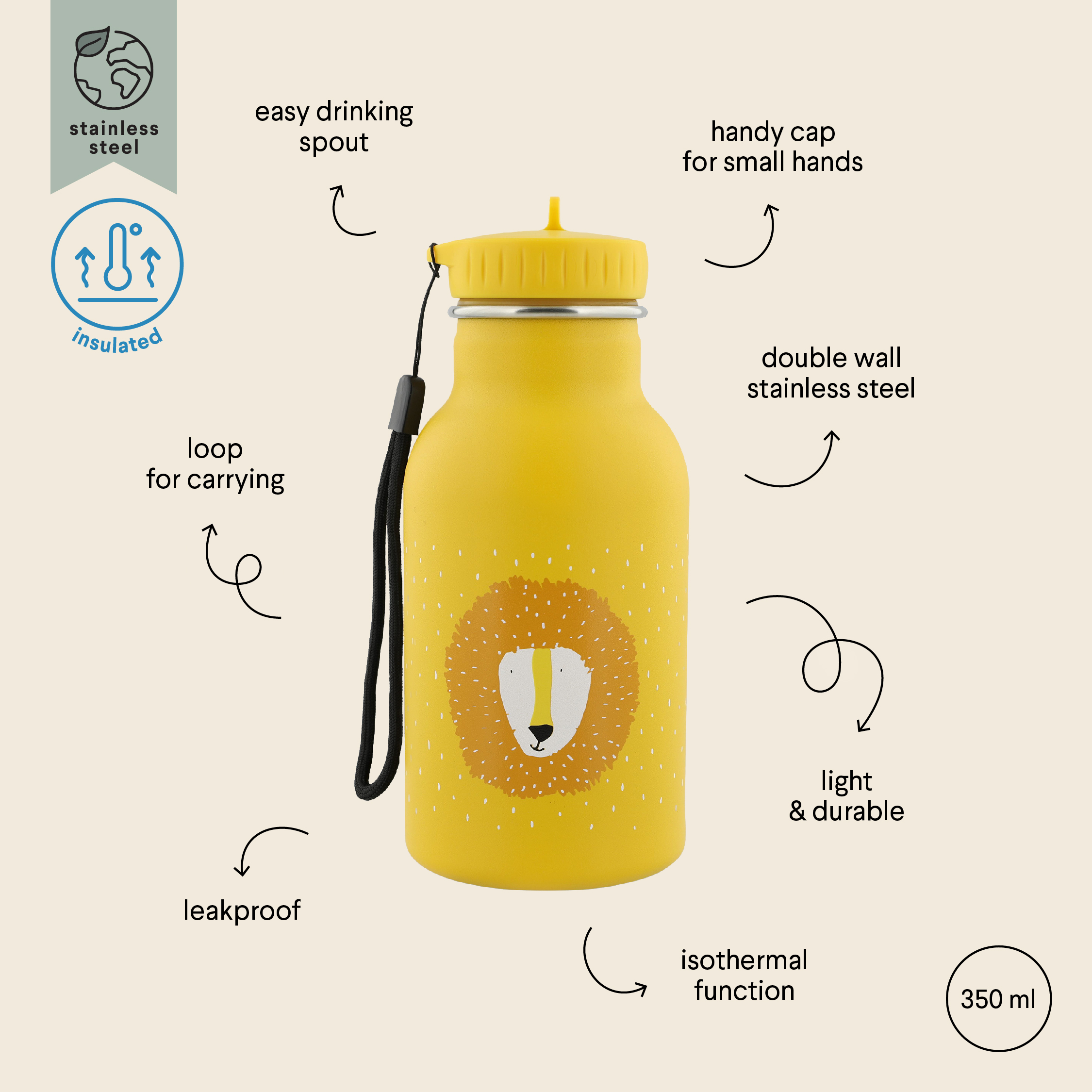 Thermo-Trinkflasche 350 ml - Mr. Lion